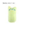 EW pet thumb toy small expression plush catnip teaser stick - Green