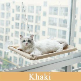 Cat Window Hammock 360° Sunny Seat Space Saving Cat Beds For Indoor Cats - Khaki