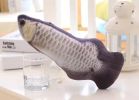 Cat Toy Simulation Fish Toy Pet Plush Cat Mint Fish Kitten - Gray whitebait 20cm long