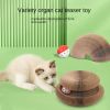 Magnetic Velcro Organ Cat Scratch Board Corrugated Paper Cat Toys Pet Toys - Magnetic suction (cartoon printing)