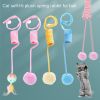 Pet cat toy self hi cat hair ball plush spring toy Jingle Bell Toys - Yellow spring ball - routine