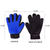 Cat grooming glove for cats wool glove Pet Hair Deshedding Brush Comb Glove For Pet Dog Cleaning Massage Glove For accessories - Right Blue