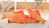 Cat toy;  imitation fish toy;  pet;  plush cat;  mint fish;  cat;  carp toy - Red carp - 30cm with zipper