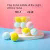 Cat bite resistant mute ball elastic plush mute ball double color plush self hi ball toy - one color - 12 in a box 3CM colorful balls