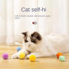 Cat bite resistant mute ball elastic plush mute ball double color plush self hi ball toy - one color - 12 in a box 3CM colorful balls