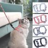 Cat Collar Harness Leash Traction Rope Chest Strap Pet Safe Gentle Leader Come with Me Kitty Harness Bungee Drop Shipping - grey - M 32-50cm chest