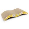 Cat Cardboard Lounge Scratcher – Curved Wave Design with Catnip