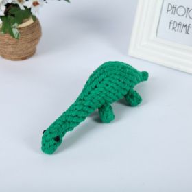 Natural Jute Dog Chewing Rope For Dental Tough With Cute Animals Fruit Eco-Friendly Knot - Dinosaur