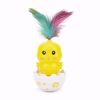 Cat Interactive Toy Feather Pet Bumbler Funny Toy Interactive Cats Toys Cat Rolling Teaser Feather Wand Toys Rotating Ball - Yellow