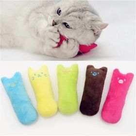 Plush Cat Toy Rustle Sound Catnip Toy Cats Products for Pets Cute Cat Toys for Kitten Teeth Grinding Cat Plush Thumb Pillow - Random Color