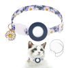 For AirTag Tracker Silicone Cover Small Daisy Pet Collar Dog Collar - Blue - Pet Supplies