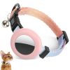 For AirTag Tracker Silicone Case Rainbow Gradient Pet Collar - Gradient Beige Red - Pet Supplies