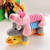 1 PC Pet dog, cat, plush cartoon embroidery, bite resistant and stress relieving duck, piglet, elephant, cute sound making toy supplies - elephant