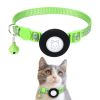 Pet Cat Reflective Collar With Bell For Airtag Tracker - Light Green - Pet Supplies