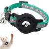 For AirTag Tracker Locator Protective Case Reflective Pet Collar - Green - Pet Supplies