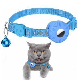 For AirTag Tracker Silicone Case Reflective Cats Dogs Pet Collar - Blue - Pet Supplies