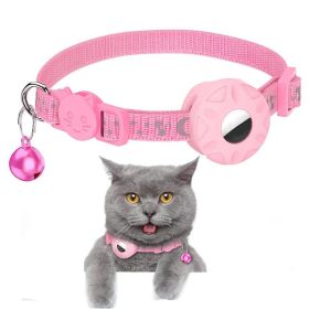For AirTag Tracker Silicone Case Reflective Cats Dogs Pet Collar - Pink - Pet Supplies