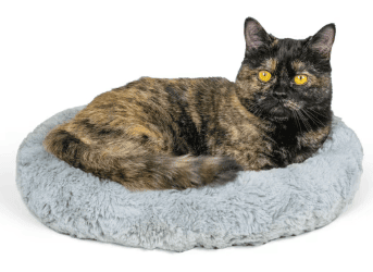 Best Friends by Sheri Faux Fur Self Warming Cat Bed 17x14 Gry - Best Friends by Sheri