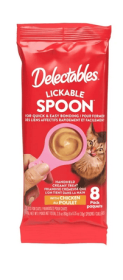 Hartz Delectables Lickable Spoon, Interactive Wet Cat Treats, Chicken 8ct - Hartz Delectables