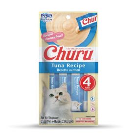 INABA Tuna Recipe, Creamy Lickable Puree Cat Treats - INABA