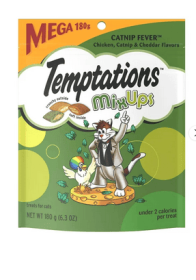 Temptations Mixups Catnip Fever Flavor Crunchy And Soft Dry Cat Treats, 6.3 Oz Pouch - Temptations Mixups Catnip