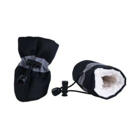 Dogs Winter Warm Shoes 4 PCS Set - S - Black-United States
