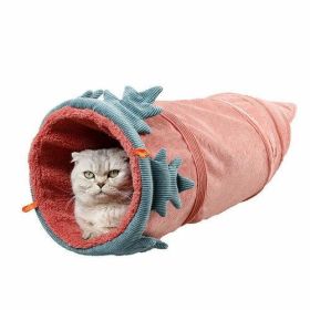 Creative Fruit Funny Pet Cat Tunnel Toys - Red carrot