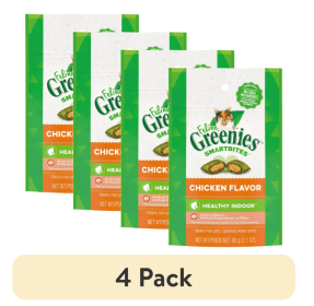 (4 pack) Greenies Smartbites Chicken Flavor Crunchy Soft Treat For Cat, 2.1 Oz - (4 pack) Greenies Smartbites Chicken