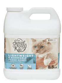 Special Kitty Lightweight & Scoopable Clumping Cat Litter, Fresh Scent, 8.5 lb - Special Kitty Lightweight & Scoopable