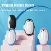 1pc Cute Penguin Reusable Pet Hair Remover Roller - Black