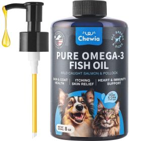 Fish Oil for Dogs 8 oz Dog Fish Oil Skin Coat Dog Supplement - Chewia
