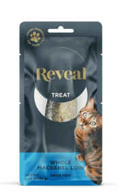 Reveal Pet Food, Natural Wet Cat Treats, Mackerel Loin, 1.06 oz Bag - Reveal Pet Food