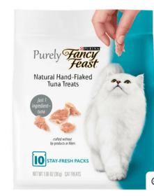 Purina Fancy Feast Natural Cat Treats, Purely Natural Hand-Flaked Tuna - Purina Fancy Feast Natural