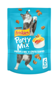 Purina Friskies Cat Treats, Party Mix Lobster & Mac 'N' Cheese Flavors - Purina Friskies Cat Treats