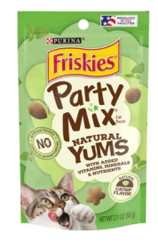 Purina Friskies Made in USA Facilities, Natural Cat Treats, Party Mix Natural Yums Catnip Flavor - Purina Friskies Made in USA