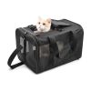 Collapsible Pet Travel Carrier Soft Sided Portable Bag - Black - Pet Supplies