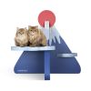 ScratchMe Cat Scratcher Post Board, Mount Fuji Shape Cat Scratching Lounge Bed, Durable Pad Prevents Furniture Damage - as Pic