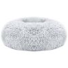 Pet Dog Bed Soft Warm Fleece Puppy Cat Bed Dog Cozy Nest Sofa Bed Cushion L Size - Gray - L