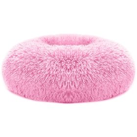 Pet Dog Bed Soft Warm Fleece Puppy Cat Bed Dog Cozy Nest Sofa Bed Cushion L Size - Pink - L