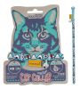 Touchcat Bell-Chime Designer Rubberized Cat Collar w/ Stainless Steel Hooks - Blue