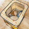 Foldable Cat Cage, Pet Birthing Room, Spacious Portable Breathable Mesh Tent For Cats 1pc - Yellow XL code