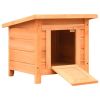 Cat House Solid Pine & Fir Wood 19.7"x18.1"x17.1" - Brown