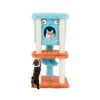 Cartoon Shape Themed Cat Tower with Soft Long Plush Decor - Blue & Orange - Pet entertainment