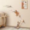 VEVOR Wall Mounted Cat Shelves with 2 Jumping Posts & 2 Hammocks up to 40 lbs - 3-Piece Set