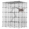Large 4-tier Cat Cage 54 x 41 x 69" Metal Wire Cat Enclosure with Hammock - L54 x W41 x H69 in