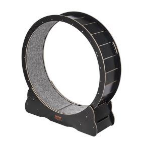 Cat Exercise Wheel 43.3" Large Cat Treadmill Wheel for Indoor Cats Black - Default