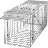 32" Live Animal Cage Trap Heavy Duty Steel Catch Humane Rodent Cage w/Iron Door - as picture