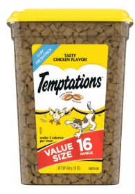 TEMPTATIONS Classic Treats for Cats Tasty Chicken Flavor 16 Ounces - TEMPTATIONS Classic Treats for Cats