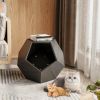 25.98'' Modern Pet Furniture Cat Carrier, Sofa Side Table, Planter MDF Multifunctional Furniture, Burmese Sumac - as Pic