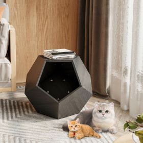 25.98'' Modern Pet Furniture Cat Carrier, Sofa Side Table, Planter MDF Multifunctional Furniture, Burmese Sumac - as Pic